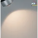 Paulmann spot URAIL ALDAN LED with lens optics, chrome matt, black dimmable