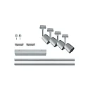 Paulmann Spot URAIL COVER med mulighed for indfødning, sæt med 4 GU10, chrom, chrom mat dæmpbar