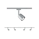 Paulmann Spot URAIL COVER med mulighed for indfødning, sæt med 4 GU10, chrom, chrom mat dæmpbar