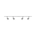 Paulmann spot URAIL BLOSSOM with feed-in option, set of 4 G9, chrome, chrome matt, smoky colour dimmable