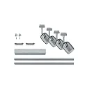 Paulmann spot URAIL BLOSSOM with feed-in option, set of 4 G9, chrome, chrome matt, smoky colour dimmable