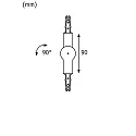 Paulmann 1-faset L-tilslutning URAIL justerbar, sort mat