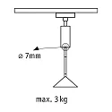 Paulmann pendel adapter URAIL universal, sort mat