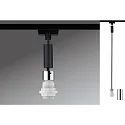 Paulmann URail 2Easy Basic Pendant luminaire, 230V, E27 max. 20W, without shade, black matt / chrome