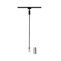 Paulmann URail 2Easy Basic Pendant luminaire, 230V, E27 max. 20W, without shade, black matt / chrome
