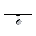 Paulmann URail Spot CIRCLE, 230V, 5W 4000K 160lm 90°, rotatable and tiltable, dimmable, black matt / chrome