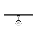 Paulmann URail Spot CIRCLE, 230V, 5W 4000K 160lm 90°, rotatable and tiltable, dimmable, black matt / chrome