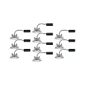 Paulmann Set of 10 Outdoor LED Recessed spot CALLA IP65, swivelling, 230V, each 6W 4000K 680lm 100°, chrome matt