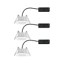 Paulmann Set of 3 Outdoor LED Recessed spot CALLA IP65 DIM, swivelling, 230V, each 6.5W 4000K 560lm 100°, dimmable, white matt