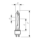 Philips Halogen-metaldamplampe MST CosmoWh CPO-TW XTRA T19 PGZ12 44,5W 4900lm 2800K dæmpbar
