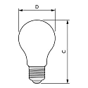 Philips Glødepære standard MAS LEDBulb ND CL GUE A60 E27 4W 840lm 2700K 