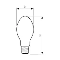 Philips Natriumdamplyskilde HST-E SON PIA PLUS E40 400W 55400lm 2000K CRI 25 dæmpbar