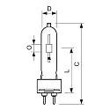 Philips Halogen-metaldamplampe MASTER COLOUR CDM-T T19 G12 3000K CRI 80-89 