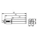 Philips Kompakt LED-lampe COREPRO LED PLC 360D 5.9W 3CCT 2P G24D CCT Switch, 2-polet, omskiftelig mat G24d 5