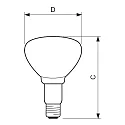 Philips Reflektorpære IR250CH BR125 BR125 E27 dæmpbar