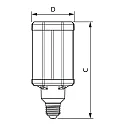 Philips LED lyskilde TRUEFORCE LED HPL ND omskiftelig E27 42W 6000lm 4000K 360° CRI 80 