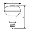 Philips LED reflector lamp COREPRO LEDSPOT R80 E27 8W 735lm 2700K 36° CRI >80 