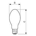 Philips Natriumdamplyskilde MST SON APIA PLUS XTRA 1SL/12 B75 E40 100W 10000lm 2000K dæmpbar