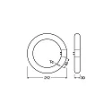 RADIUM LED Tube lamp Essence RL-T9 C22 EM, ring shape Ø 20.5cm, G10q, 12W 4000K 1200lm 120°, matt