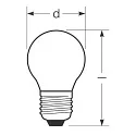 RADIUM Glødepære dråbeformet STAR DROP D40 DIM 930/F P45 mat E27 3,4W 470lm 4000K 300° CRI >90 dæmpbar