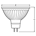 RADIUM LED reflector lamp MR16 STAR MR16 35 DIM 930/36° 5W 345lm 3000K 36° CRI >90 dimmable