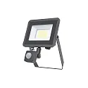 Projektørlys STAR 3000/840 BK SENSOR med sensor, vipbar, omskiftelig IP65, sort 