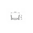 RADIUM U-profil SMALL U FLAT F 17/10 B1C1, grå, hvid mat
