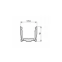 RADIUM U-profil SMALL U F 17/16 B1C1, grå, hvid mat