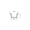 RADIUM Vingeprofil SMALL FLOOR WING FLAT F 27/11, grå, hvid mat