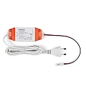 LED driver EASY CONNECT 24V DC - 60W EURO PLUG med stik, konstant strøm, statisk, orange, hvid