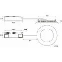 Rutec Indbygnings loftlampe TALAN XS Ø 168MM Plug&Play stiv, CCT Switch, multipower IP44, hvid 