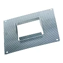 Monteringsramme 120X120X26MM firkantet, perforeret, stål