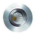 Indbygningslampe MELIMAR 1-fold, rund IP20, aluminium blankt
