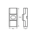 Rutec Direkte tilslutning VARDAFLEX 0.8CM - PUSH LOCK-W 2-polet, mat, gennemsigtig