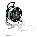 LED Strip VARDAFLEX AC WORK LIGHT PLUS / 15M DRUM 930 med mulighed for indfødning, med stik, med håndtag hvid
