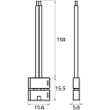 Rutec Feed-in connector Single Profi-10 for VARDAflex LED-Strips bis 140 LEDs/m