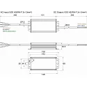 Rutec LED strømforsyning BLD-075-V024-NNS-RB0000 220-277VAC/186-250VDC med åbent kabel
