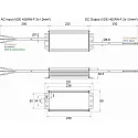 Rutec LED strømforsyning BLD-320-V048-NNS-RB0000 220-277VAC/186-250VDC med åbent kabel