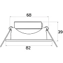 Rutec recessed luminaire SANYA AC LED round, swivelling IP40, aluminum matt, satined  6W 500lm 2700K 80° 80° CRI 80-89