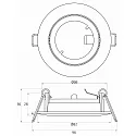 Rutec Downlight MR16 rund, svingbar IP20, sort mat