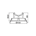 Rutec Indbygnings loftlampe MR16 kardanisk drejning IP20, pulverlakeret, hvid