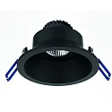 Indbygningslampe TOM ROUND (EMPTY CASE FOR LED MODULE Ø5CM) rund, svingbar, uden stikkontakt IP20, sort mat dæmpbar
