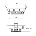 Rutec Indbygningslampe TALU LED rund, svingbar IP20, hvid mat 735lm 3700-4300K