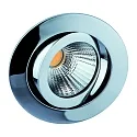 Indbygningslampe TALU LED rund, svingbar IP20, chrom dæmpbar 694lm 2600-2800K CRI 90-100