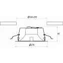 Rutec Downlight CYRA+ L - Ø 270MM / CRI80 stiv, multipower, on/off IP20, trafik hvid 