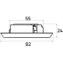 recessed luminaire LARA AC LED round IP44, mat, satined, white  6W 519lm 3000K 95° 95° CRI 80-89
