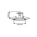 Rutec Downlight MR16 rund, stiv IP20, hvid mat
