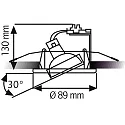 Rutec recessed luminaire MR16 swivelling IP20, mat, white