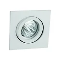 Downlight TULKA firkantet, svingbar IP20, pulverlakeret, hvid mat