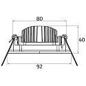 Rutec Indbygningslampe svingbar, drejelig IP40, mat, satin, hvid dæmpbar 662lm 2900-3100K CRI 80-89